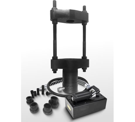 Съемник гидравлический выпрессовщик шкворней Rockforce 75т с пневмо насосом и комплектом надставок RF-D1339(29913)