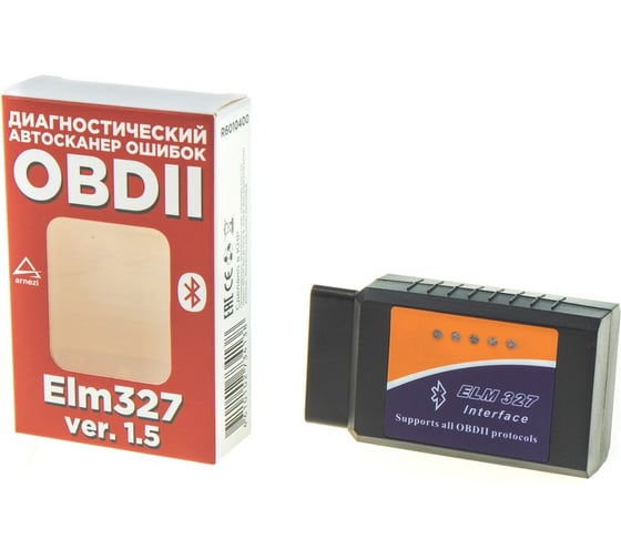 Автомобильный диагностический сканер ARNEZI OBDII, ELM 327 Bluetooth, V1.5 R6010400