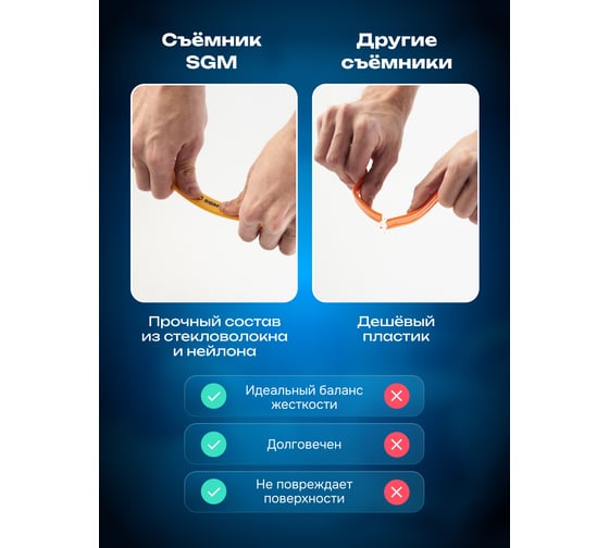 Съемник универсальный SGM от для обшивки салона и клипс/ лопатка для снятия пластика SGM.TR.1