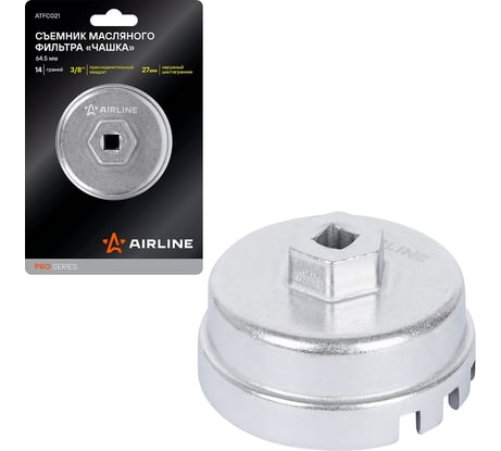 Съемник масляного фильтра Airline PRO "Чашка" 64.5мм, 14 граней ATFC021