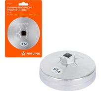 Съемник масляного фильтра Airline "Чашка" 101мм, 15 граней ATFC019