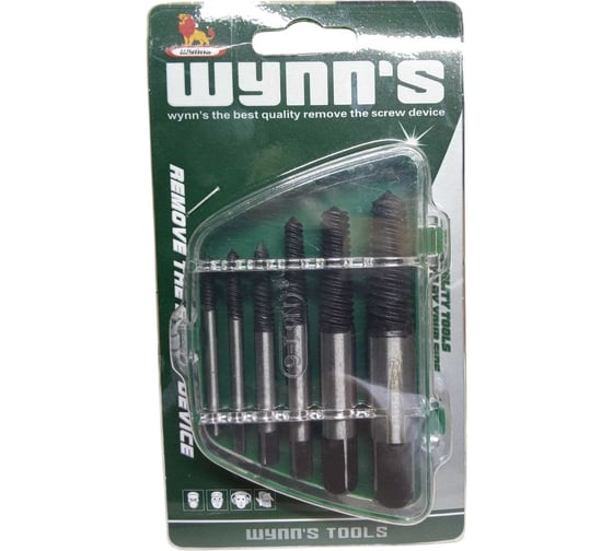 Набора экстракторов, WYNNS 2 6шт (3-6, 6-8, 8-11, 11-14, 14-18,18-20mm) 2шт. W0612(2)/ Tools 1 00-0001754