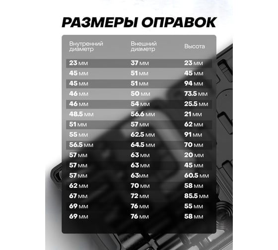 Съемник сайлентблоков и подшипников FORSTIME с набором оправок, 21 предмет, в кейсе FT-921T2(61264)