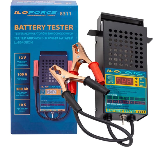 Тестер аккумуляторных батарей цифровой iLOFORCE 12V, 100A, 200Ah IF-8311(65121)