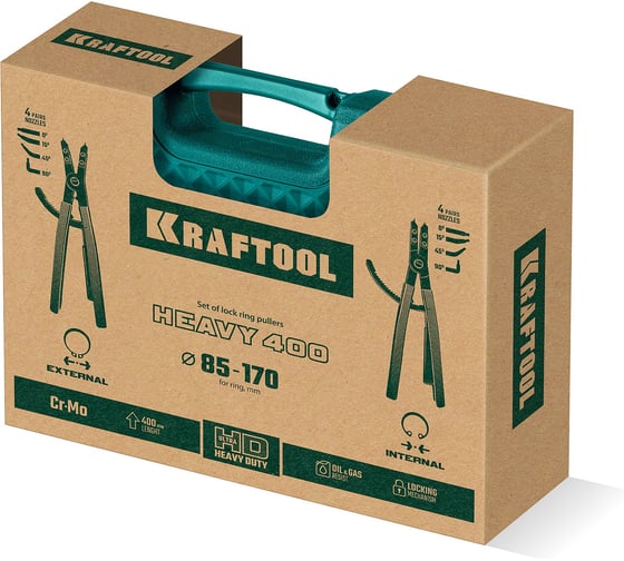 Съемник стопорных колец внешний/внутренний KRAFTOOL Heavy 400 22815