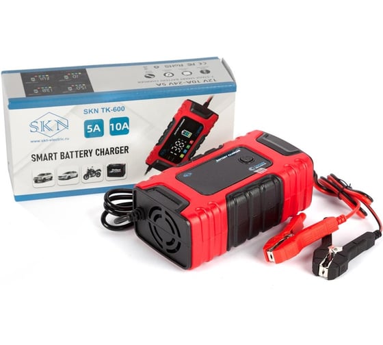 Зарядное устройство SKN TK-600 12V 10A, 24V 5A (4Ah-200Ah) [AGM, GEL, SLA, WET, LI, CA] 025315