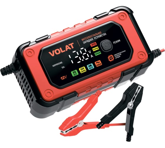 Зарядное устройство для аккумуляторных батарей 12V 7A AGM GEL WET LiFePO4 Интеллектуальное VOLAT VT-BC1207E 1