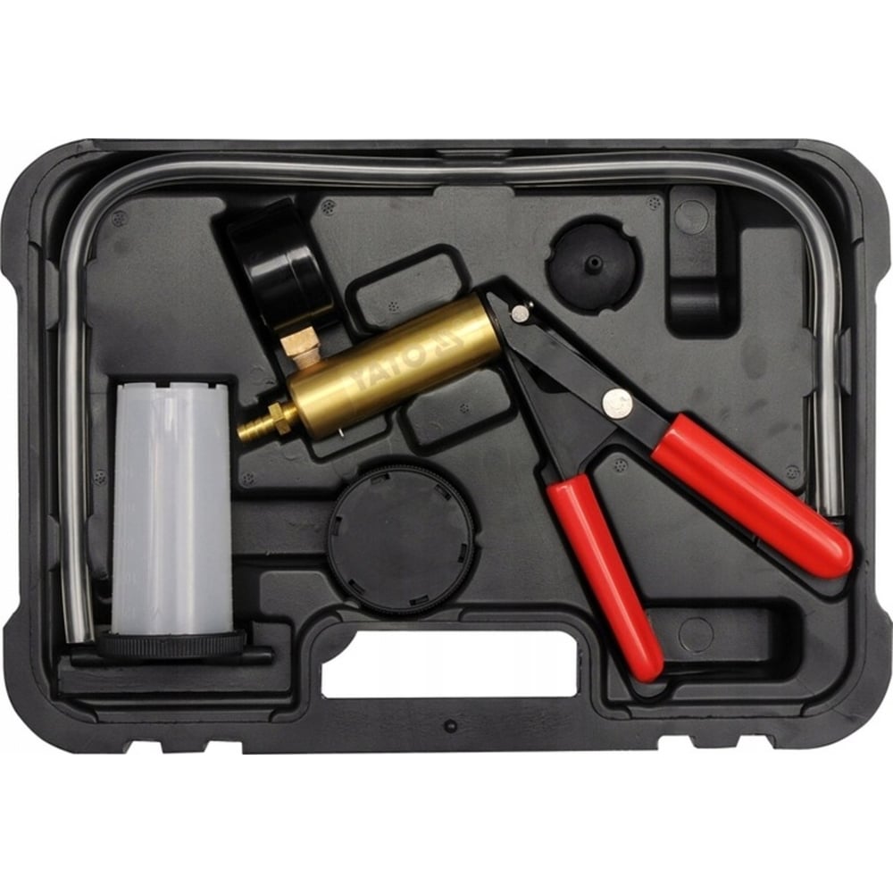 Вакуумный насос с принадлежностями YATO 16 предметов, пластиковый