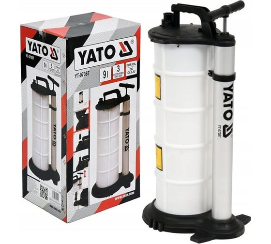 Ручной очиститель масла YATO 9 л, 3 зонда YT-07087