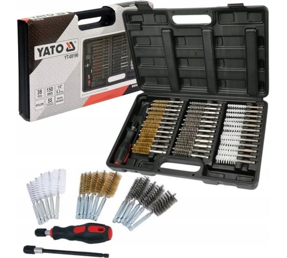 Ерши для чистки гнёзд свечей зажигания YATO 38 предметов YT-08196