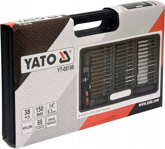 Ерши для чистки гнёзд свечей зажигания YATO 38 предметов YT-08196