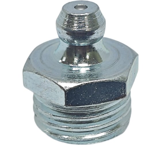 Пресс-масленка MasloSmenka прямая, H1 M16x1.5, комплект 10 шт, оцинкованная сталь, Европейский стандарт DIN71412 010118-10