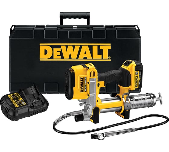 Аккумуляторный смазочный пистолет DEWALT DCGG571M1, 18 В, 690 бар, с АКБ 4 Ач и ЗУ, в кейсе DCGG571M1-QW