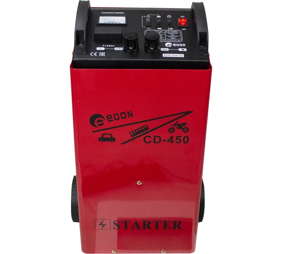 Пускозарядное устройство EDON CD-450 12/24В.650Вт.25А.30-300АКБ, Ач.200А стартовый ток.IP20) 20110 1