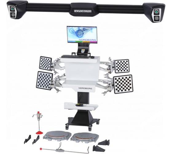 Стенд сход-развал NORDBERG 3D настенный, без колонны, серый C802-C (7015) 1