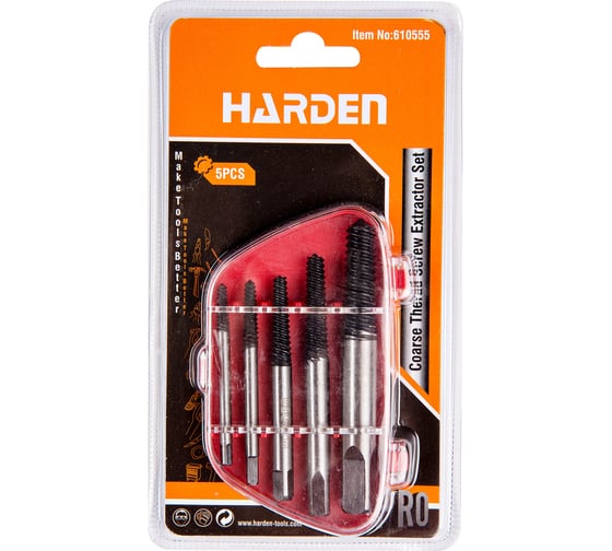 Набор экстракторов HARDEN 5 предметов Cr-Mo 610555