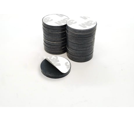 Ферритовые магниты Проф-Магнит с клеевой основой Набор 25x3мм с клеем - 20шт