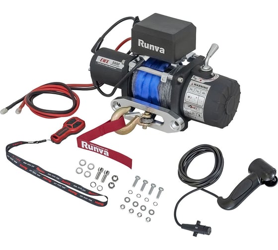Автомобильная электрическая лебёдка RUNVA 12V EWX5000SR 2268 кг синтетический трос EWX5000SR