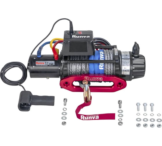 Автомобильная электрическая лебёдка RUNVA 12V 9500 lbs 4350 кг EWB9500SSR