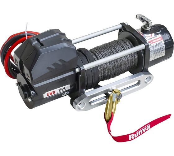 Автомобильная электрическая лебёдка RUNVA 12V Magnum 9000 lbs 4200 кг синтетический трос EWG9000S