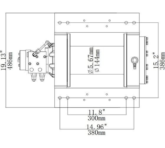 Гидравлическая лебёдка RUNVA 17600 lbs 8000 кг HWH080I