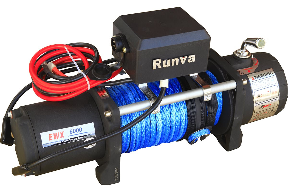 Лебёдка электрическая 12V Runva 6000 lbs 2500 кг