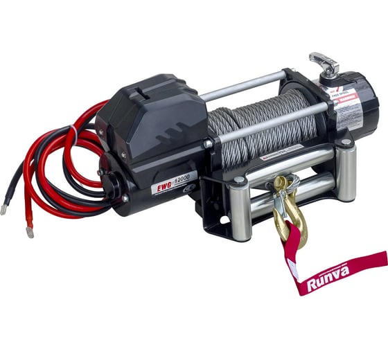 Автомобильная электрическая лебёдка RUNVA 12V Magnum 12000 lbs 5443 кг стальной трос EWD12000F
