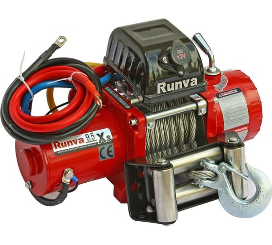 Автомобильная электрическая лебёдка RUNVA 12V 9500 lbs 4350 кг короткий барабан 9.5XS