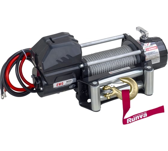 Автомобильная электрическая лебёдка RUNVA 12V Magnum 9000 lbs 4200 кг стальной трос EWG9000U