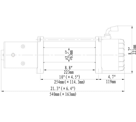 Автомобильная электрическая лебёдка RUNVA 12V 9500 lbs 4350 кг EWX9500S