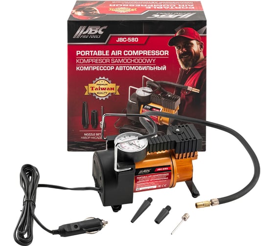 Компрессор автомобильный JBC 12V, производительность 30л/мин JBC-580(63196) 1
