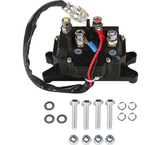 Электрическая лебёдка RUNVA 12V 2500A lbs 1140 кг синтетический трос EWP2500ASR