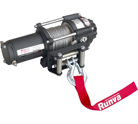Электрическая лебёдка RUNVA 12V 2500A lbs 1140 кг EWP2500A