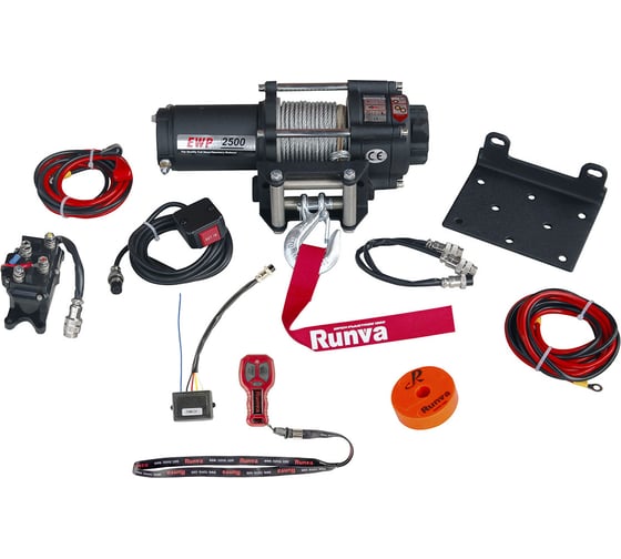 Электрическая лебёдка RUNVA 12V 2500A lbs 1140 кг EWP2500A