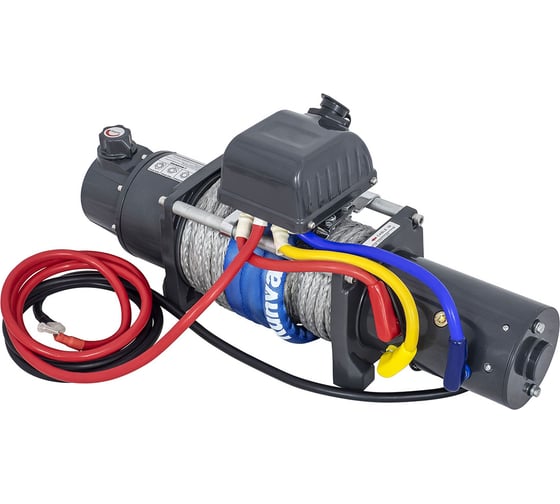 Электрическая лебёдка RUNVA двухскоростная 12V 10000 lbs 4500 кг синтетический трос EWD10000SSR
