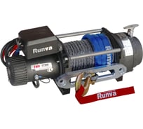 Электрическая лебёдка RUNVA индустриальная 12V 17500 lbs 7960 кг синтетический трос EWN17500USR