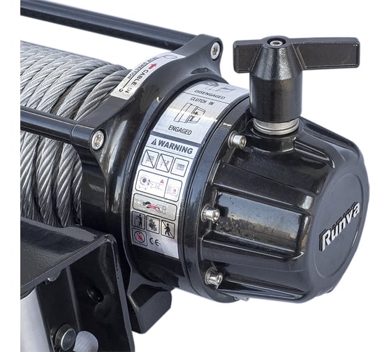 Электрическая лебёдка RUNVA 24V 9500 lbs 4350 кг влагозащищенная EWB9500S24V