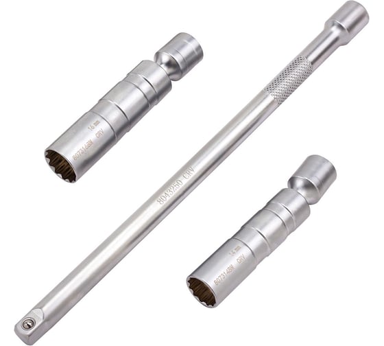 Набор торцевых головок Rockforce для свечей зажигания 3/8 12 граней RF-H304S(62964) 1