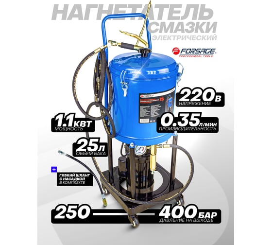 Электрический нагнетатель густой смазки Forsage F-HG-69230 250-400 бар 47685