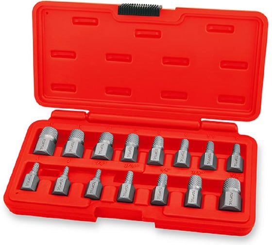 Набор экстракторов TOPTUL 1/8-1/2, 3-14 мм 15 предметов, JGAI1503 1