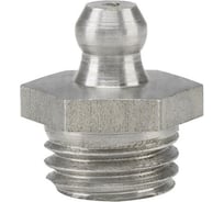 Пресс-масленка прямая MasloSmenka нержавеющая сталь AISI304 H1 M12x1,5, комплект 10 шт, Европейский стандарт DIN71412, 010712-10