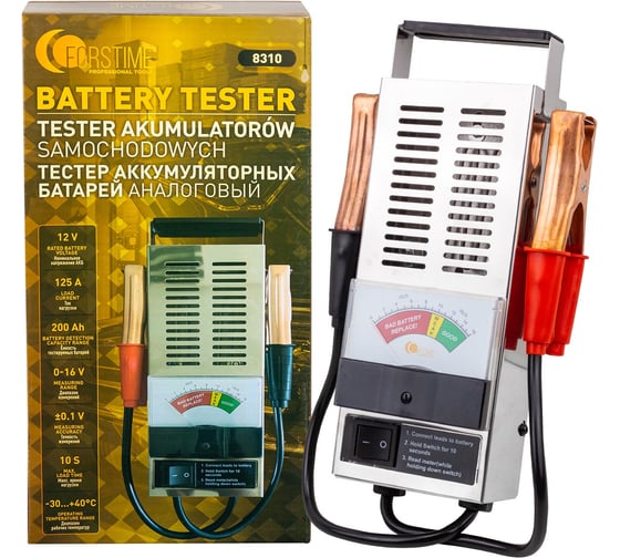 Тестер аккумуляторных батарей аналоговый FORSTIME 12 В, 125 А FT-8310 (66183) 1