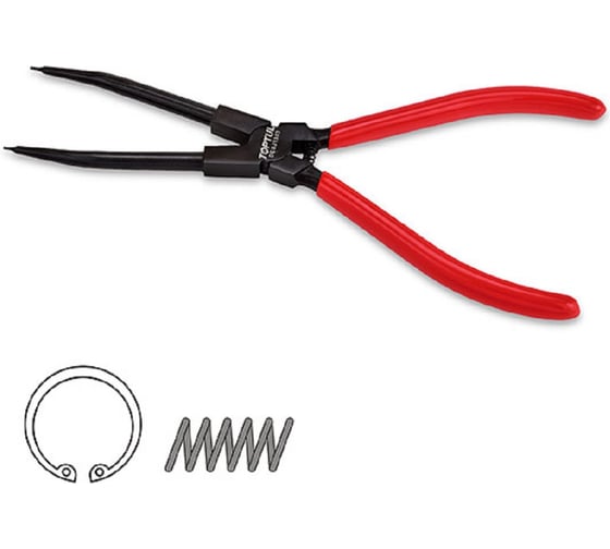 Съемник внутренних стопорных колец прямой TOPTUL 10-32 мм, 225 мм, удлиненные DCBJ1383 1