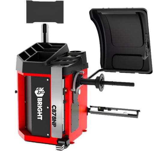 Стенд блансировочный BRIGHT CB78NP_ RAL3002 с ЖК-монитором, автоввод 3-х параметров, режим диагностики, пневмозажим В0000000206889 1