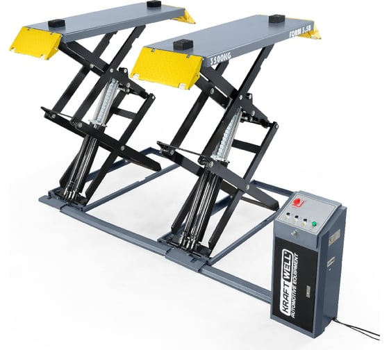 Подъёмник комплект ножничный г/п 3,5 т низкопрофильный KraftWell FORBI 3.5B 1