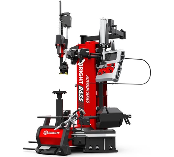 Станок шиномонтажный BRIGHT 8655_RAL3002 13-30 + Третья рука, встроенный подъёмник колес В0000000203058 1