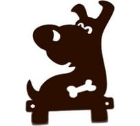 Крючок АВТОЭЛЕКТРИКА Собака с косточкой коричневый 00-00000656