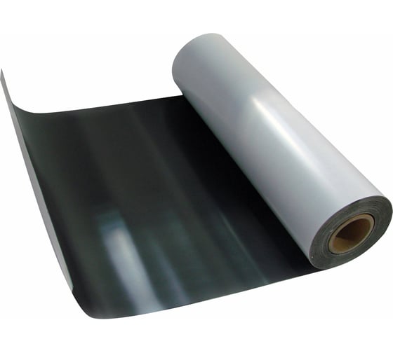 Магнитный винил с клеевым слоем ПРОФ-МАГНИТ 0,62x30м, толщина 0,7 мм Винил 0,7 (с клеем)_30м рулон 1