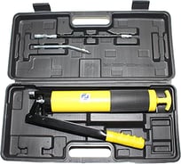 Рычажно-плунжерный шприц CNIC P-2710 600куб.см 18oz с металлической трубкой, шлангом и насадкой, пластиковый кейс 38705