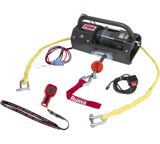 Переносная лебедка РИФ 3500ASR с малой площадкой и проводами EWP3500ASR-KIT-WR15